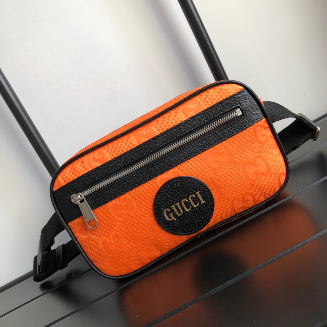 Gucci Gucci Off The Grid Belt Bag Orange GG ECONYL® For Men  9.5in/24cm GG 
