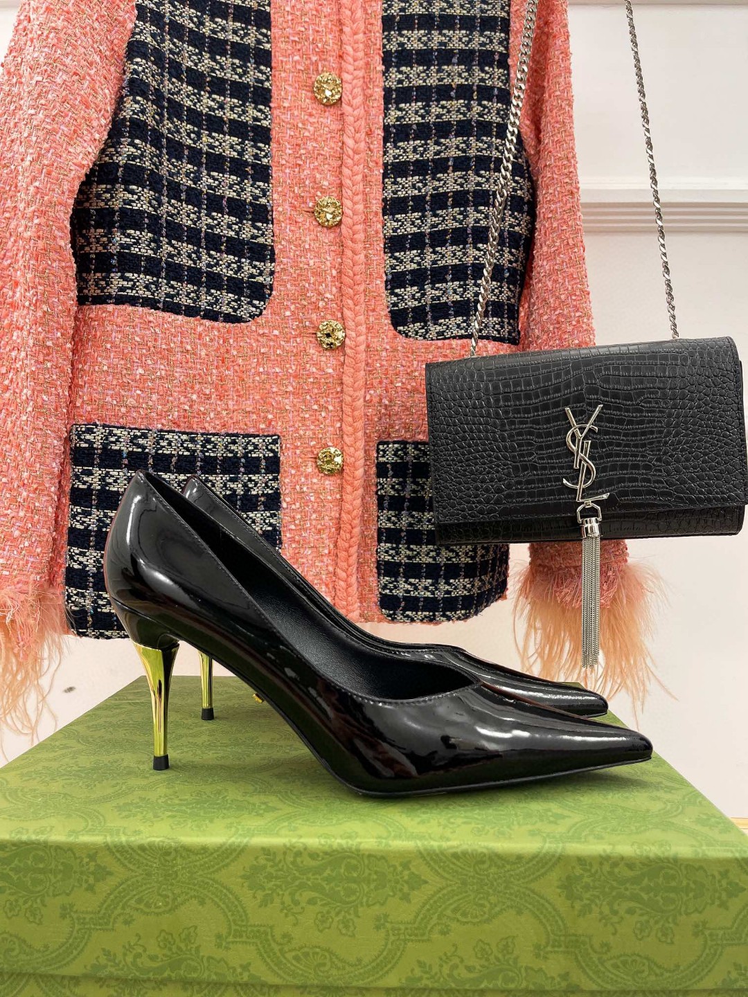 Gucci High-Heel Pump Light Black For Women