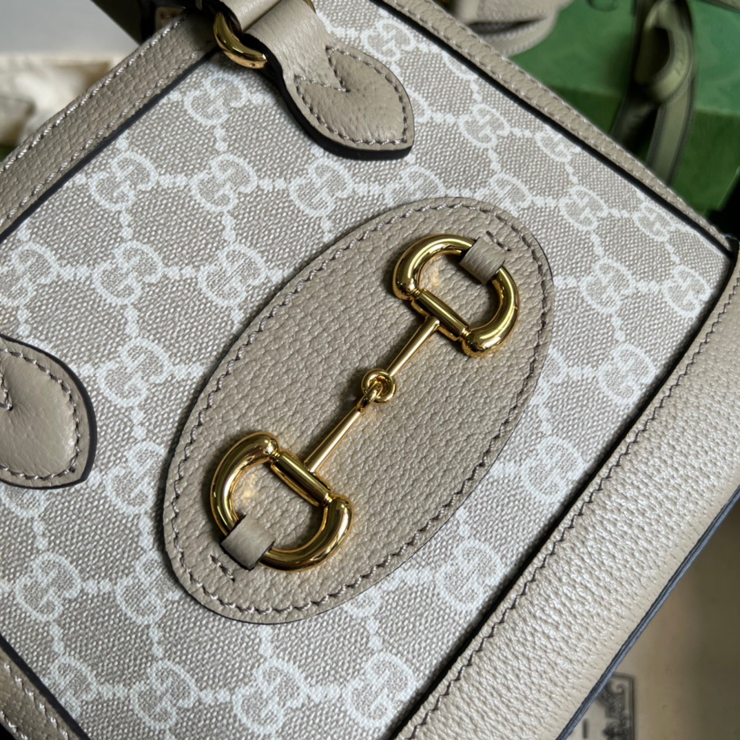 Gucci Horsebit 1955 GG Mini Bag Beige For Women, Women’s Bags 7.9in/20cm GG 677212 UULAG 9682