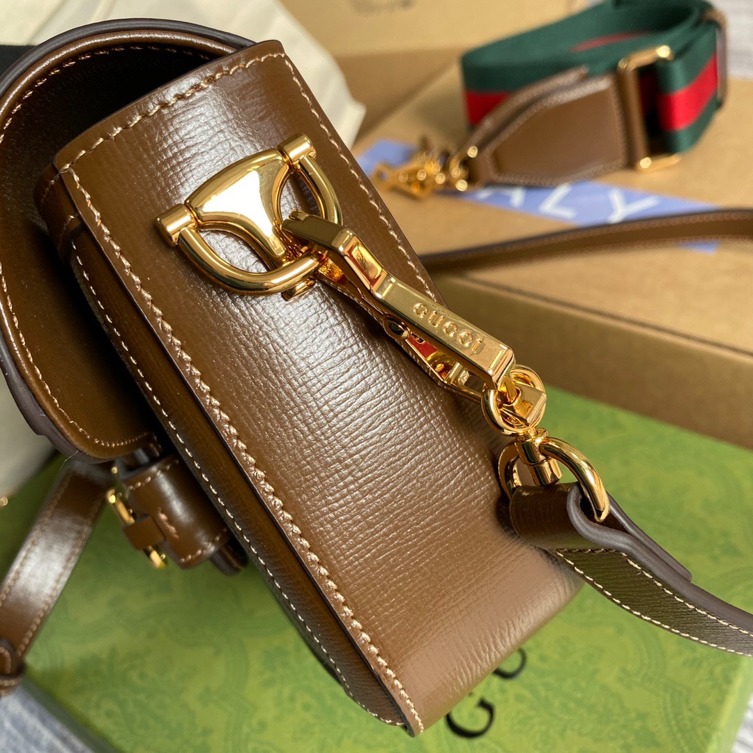 Gucci Horsebit 1955 GG Mini Bag Beige For Women, Women’s Bags 8in/21cm GG