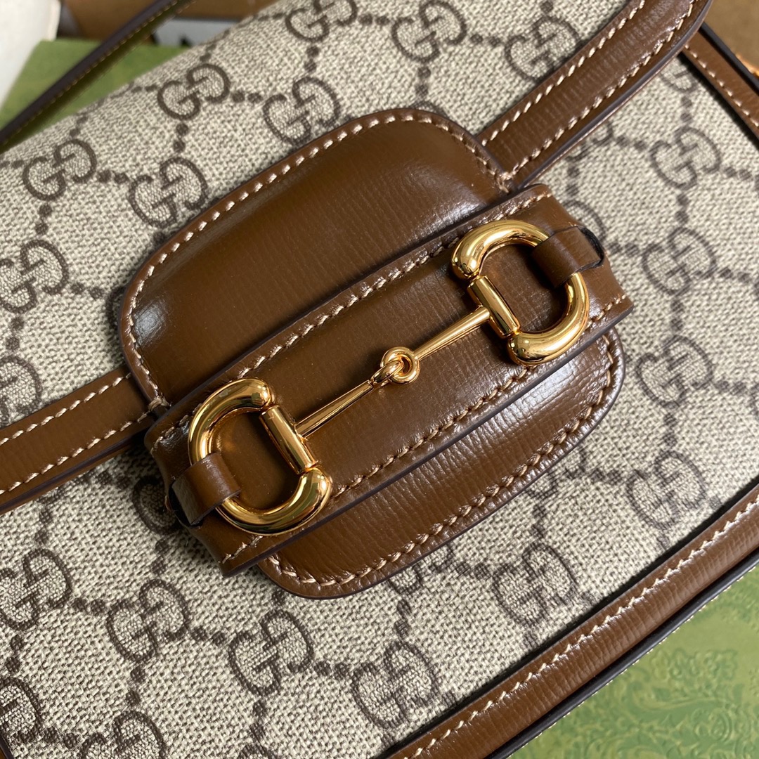 Gucci Horsebit 1955 GG Mini Bag Beige For Women, Women’s Bags 8in/21cm GG