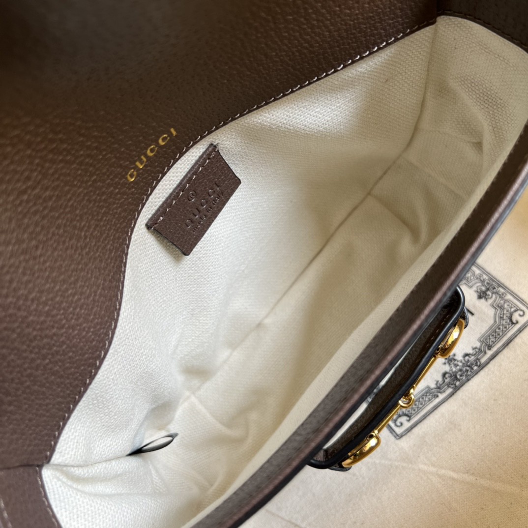 Gucci Horsebit 1955 Jumbo Mini Bag Camel And Ebony Jumbo GG Canvas For Women 8in/21cm 658574 UKMDG 2570