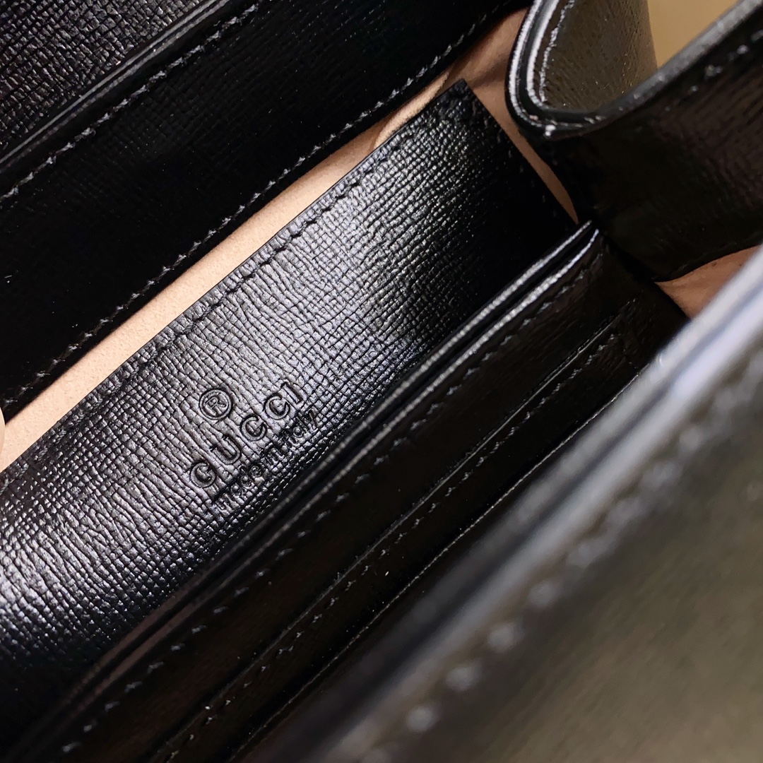 Gucci Horsebit 1955 Mini Bag Black For Women, Women’s Bags 8.7in/22cm GG 703848 AAA7G 1000