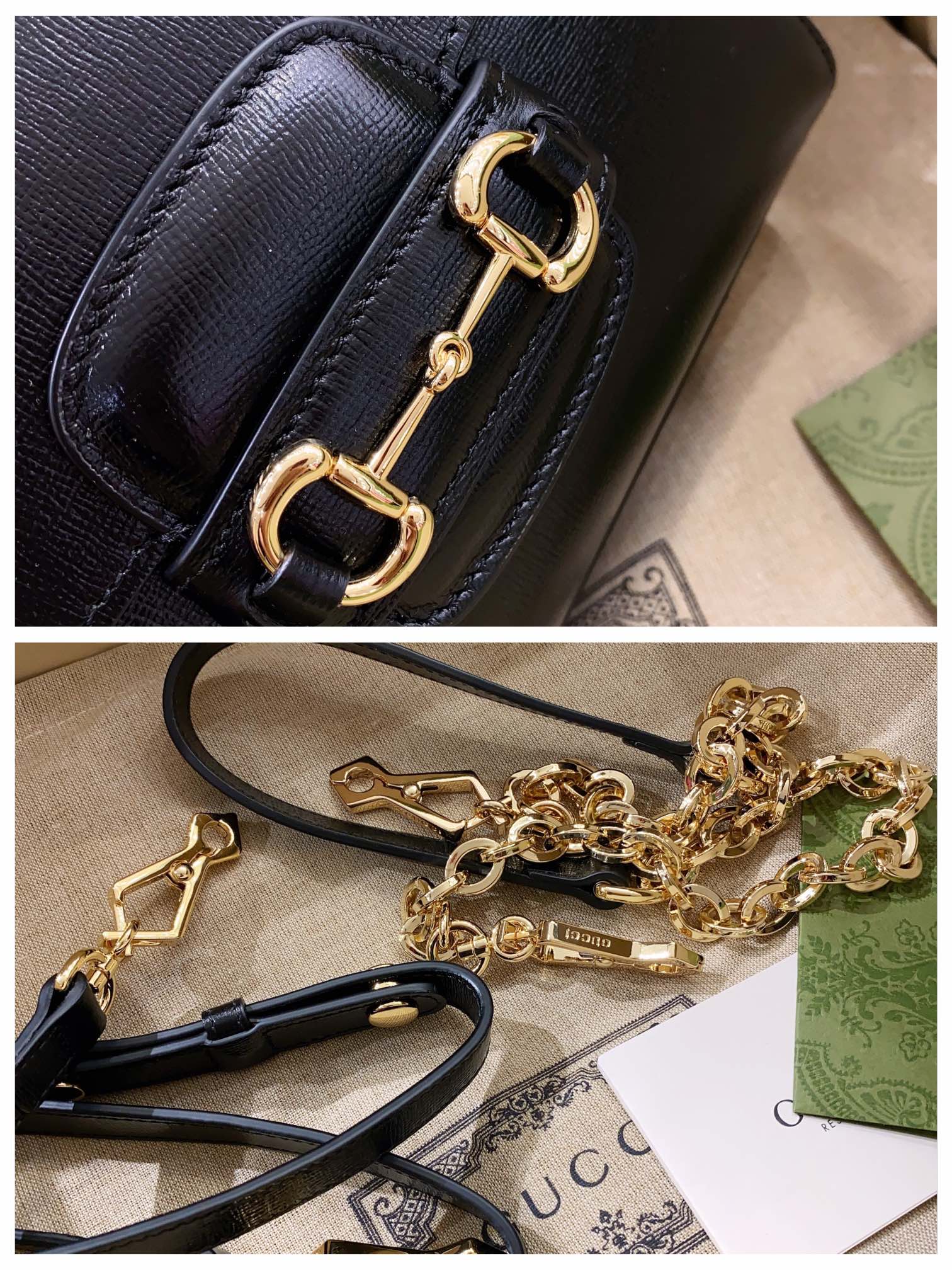 Gucci Horsebit 1955 Mini Bag Black For Women, Women’s Bags 8.7in/22cm GG 703848 AAA7G 1000