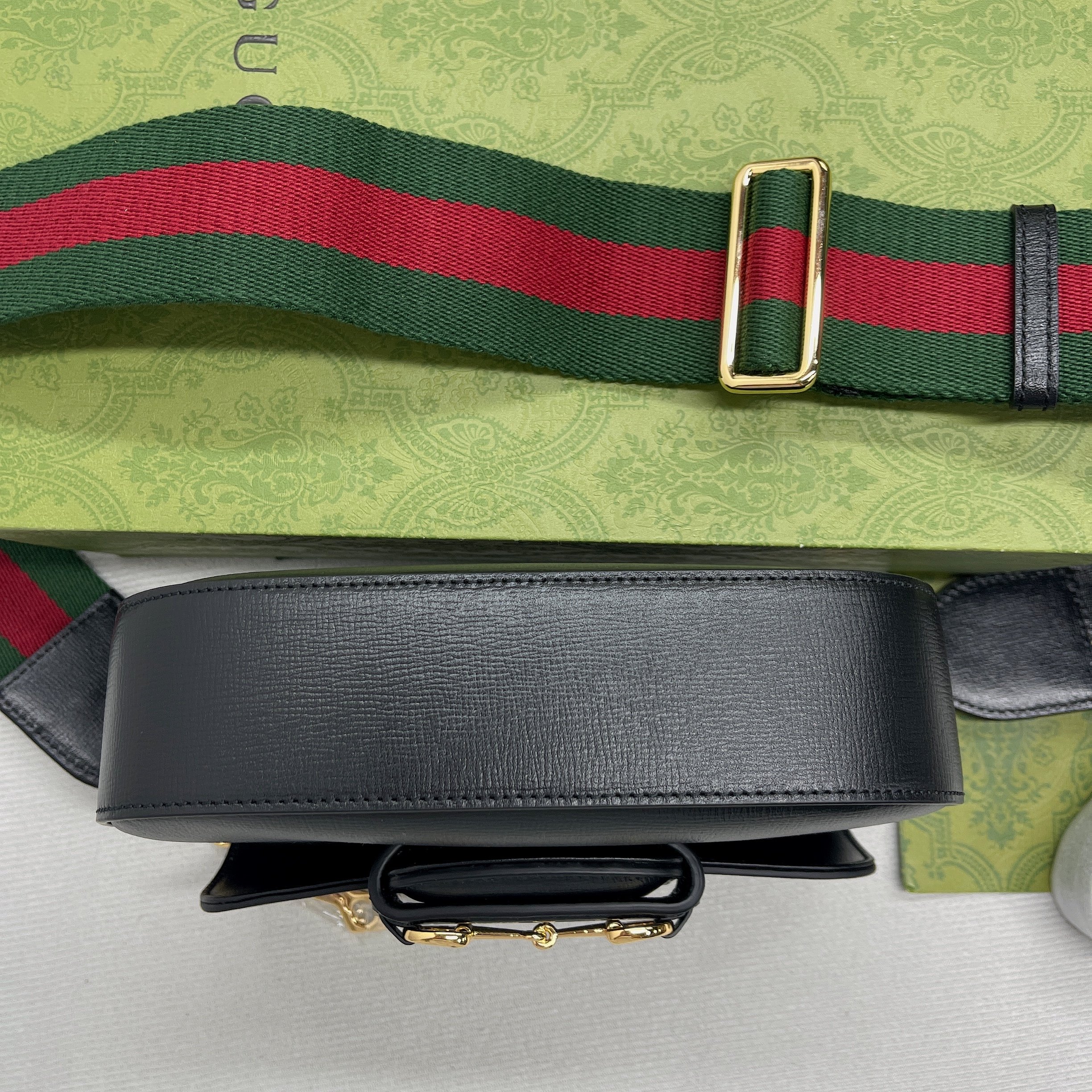 Gucci Horsebit 1955 Mini Bag Black For Women, Women’s Bags 8in/21cm GG 658574 18YSG 1060