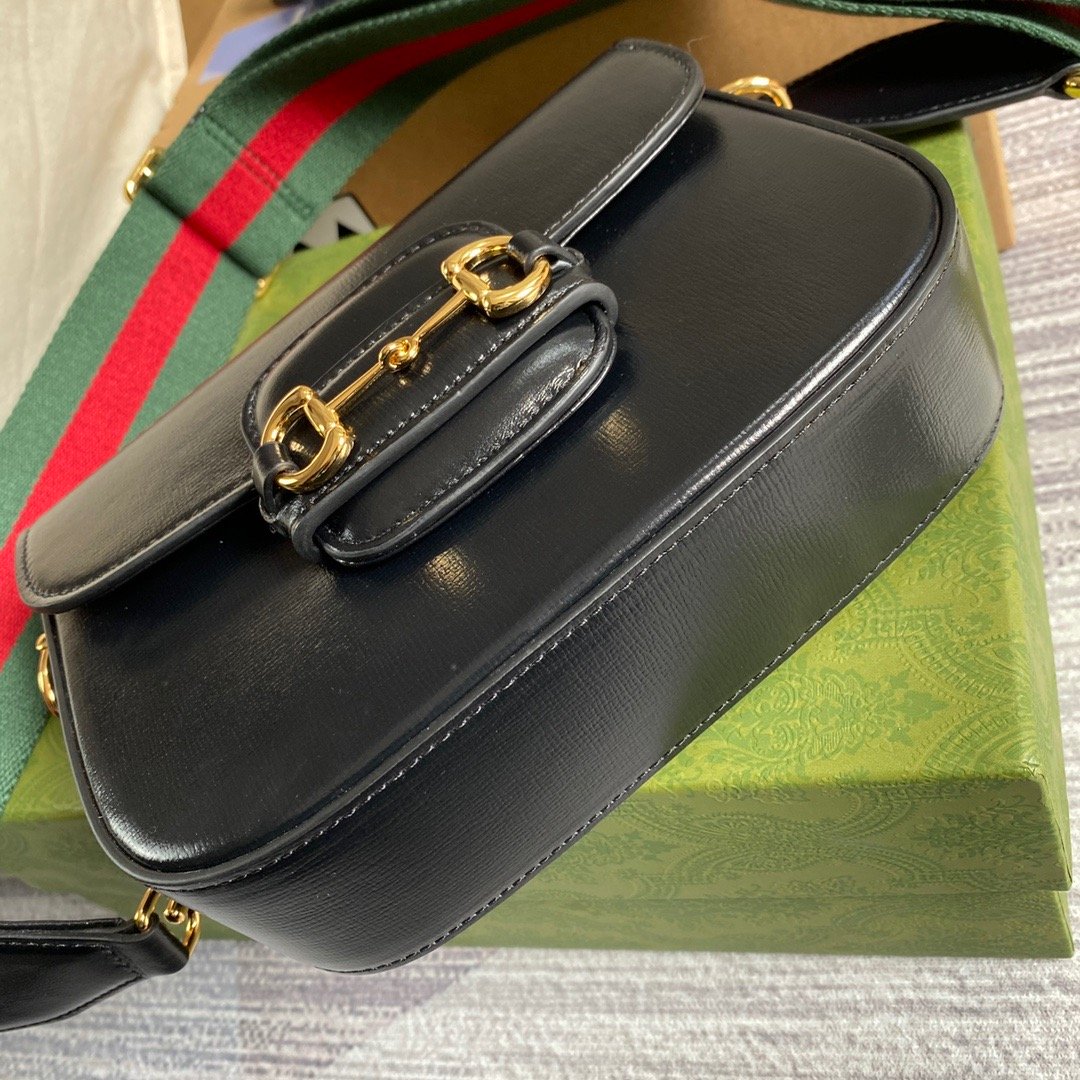 Gucci Horsebit 1955 Mini Bag Black For Women, Women’s Bags 8in/21cm GG 658574 18YSG 1060