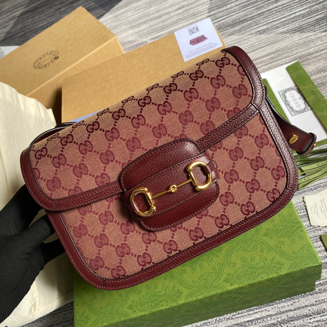 Gucci Horsebit 1955 Shoulder Bag Beige And Ivory For Women, Women’s Bags 9.8in/25cm GG