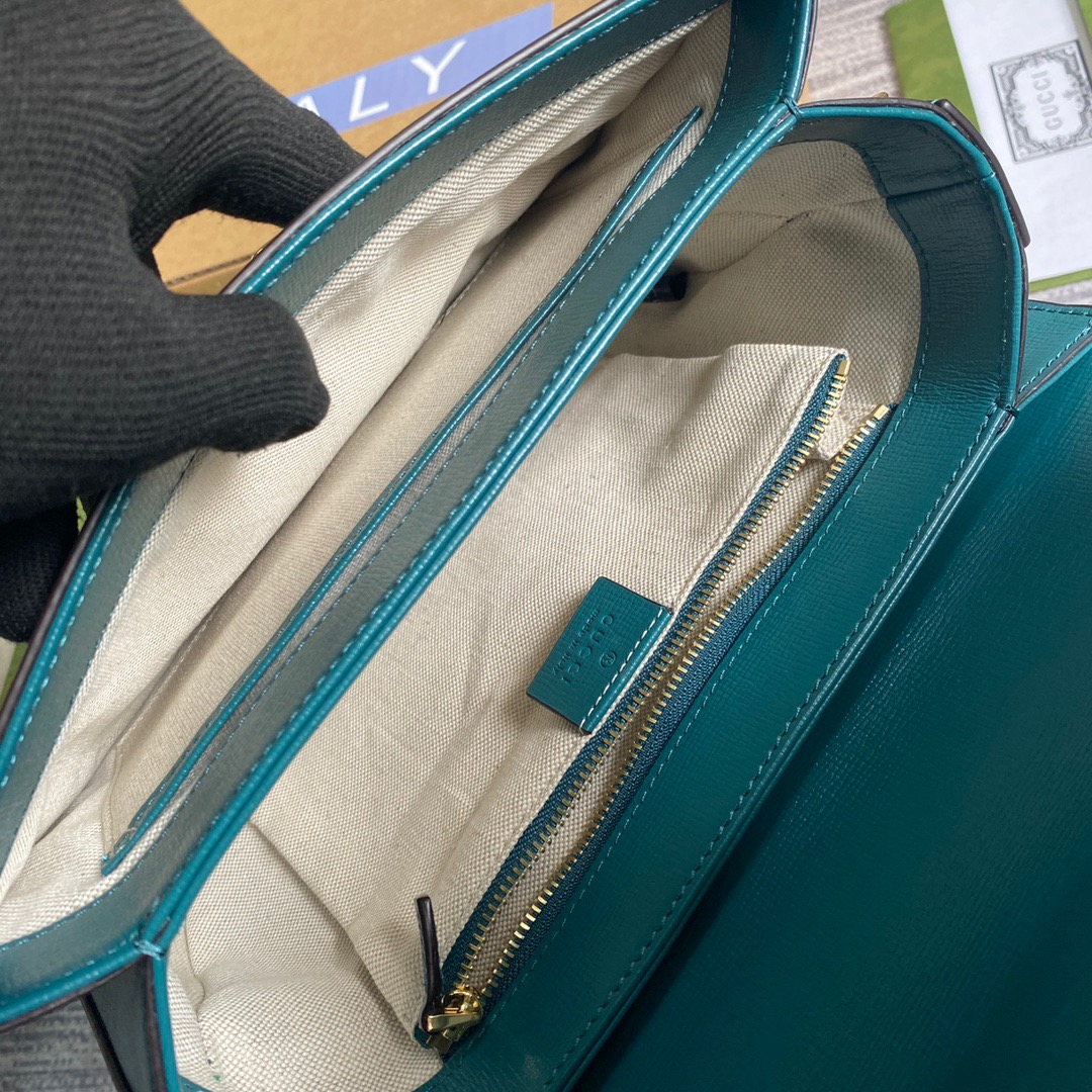 Gucci Horsebit 1955 Shoulder Bag Blue For Women, Women’s Bags 9.8in/25cm GG