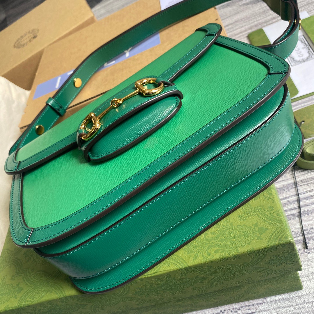Gucci Horsebit 1955 Shoulder Bag Green For Women, Women’s Bags 9.8in/25cm GG