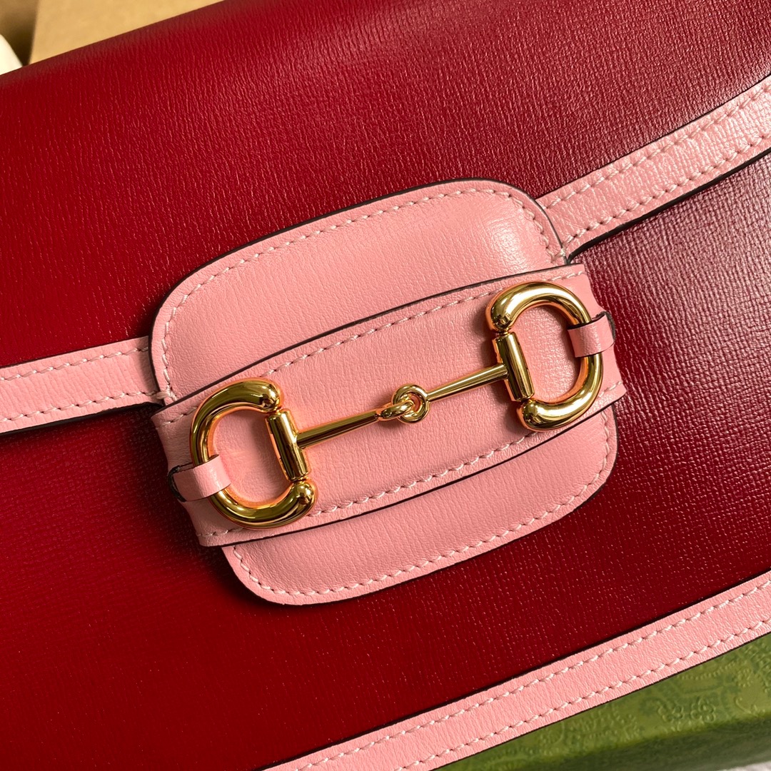 Gucci Horsebit 1955 Shoulder Bag Red For Women, Women’s Bags 9.8in/25cm GG 