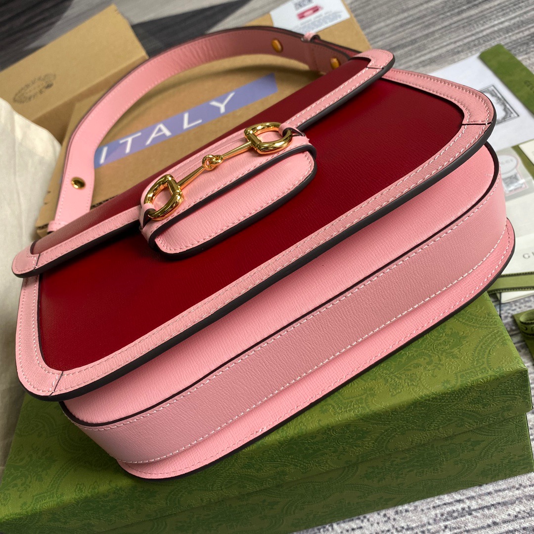 Gucci Horsebit 1955 Shoulder Bag Red For Women, Women’s Bags 9.8in/25cm GG 