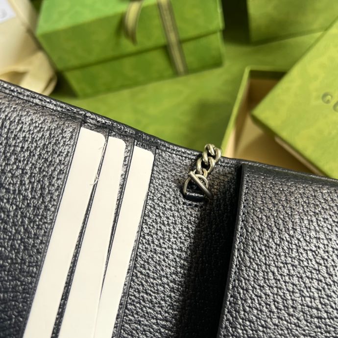 Gucci Horsebit 1955 Wallet With Chain Beige And Blue For Women 7.5in/19cm GG