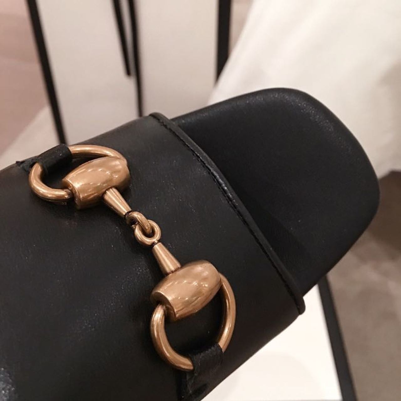 Gucci Horsebit Platform Mules Calfskin Leather Spring/Summer Collection Black