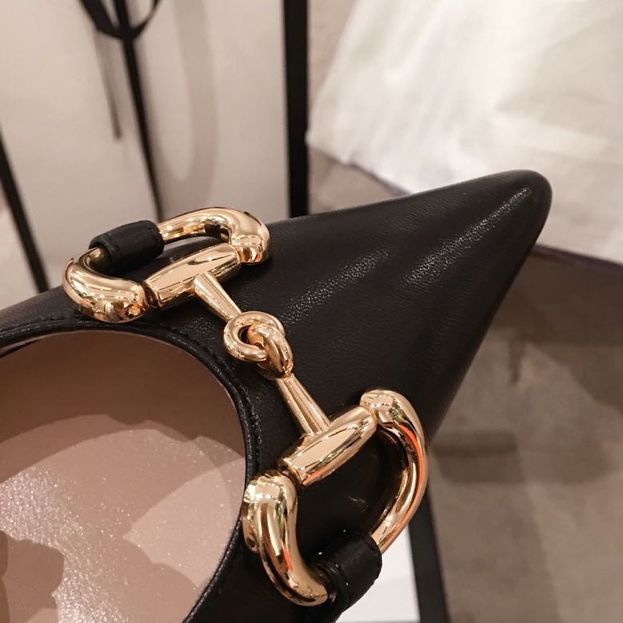 Gucci Horsebit Slingback Flats Calfskin Leather Spring/Summer Collection, Black