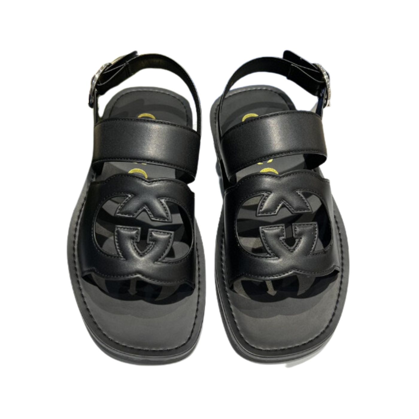 Gucci Interlocking-G Sandal Black For Men 723627 US000 1000