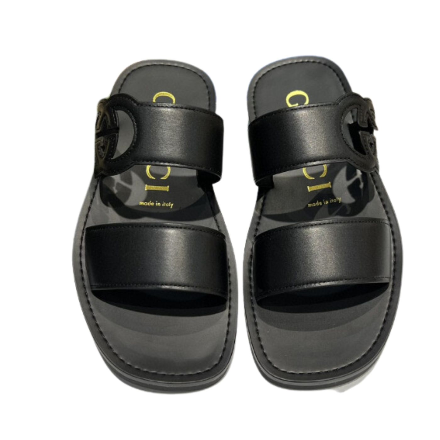 Gucci Interlocking-G Slide Sandal Black For Men
