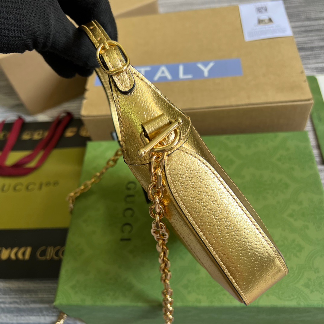 Gucci Jackie 1961 Lizard Mini Bag Gold For Women, Women’s Bags 7.5in/19cm GG ?