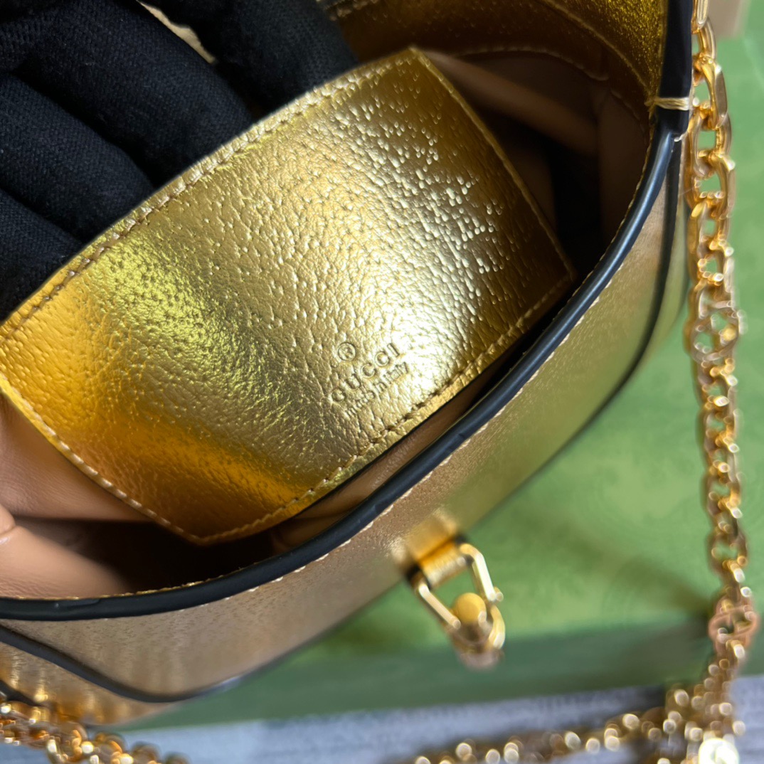 Gucci Jackie 1961 Lizard Mini Bag Gold For Women, Women’s Bags 7.5in/19cm GG ?