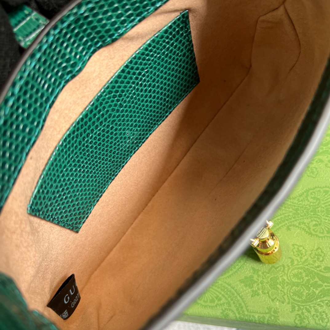 Gucci Jackie 1961 Lizard Mini Bag Green For Women, Women’s Bags 7.5in/19cm GG ?