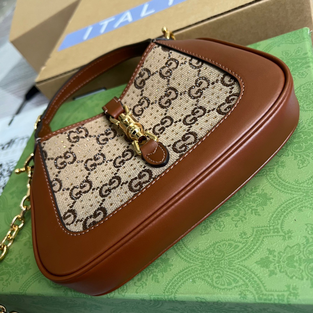 Gucci Jackie 1961 Mini GG Shoulder Bag Beige For Women, Women’s Bags 7.5in/19cm GG 675799 21HRG 2687