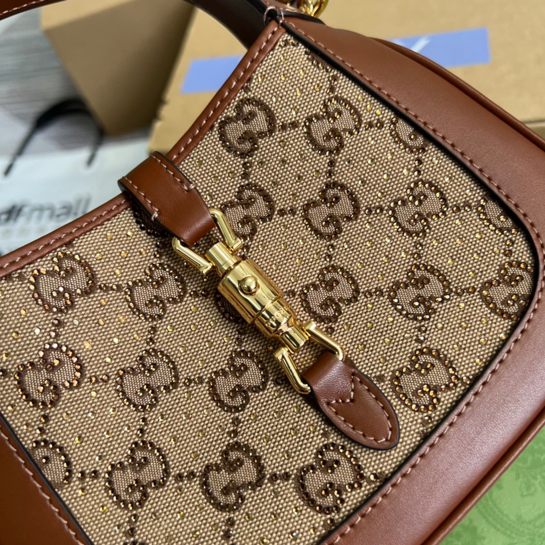Gucci Jackie 1961 Mini GG Shoulder Bag Beige For Women, Women’s Bags 7.5in/19cm GG 675799 21HRG 2687