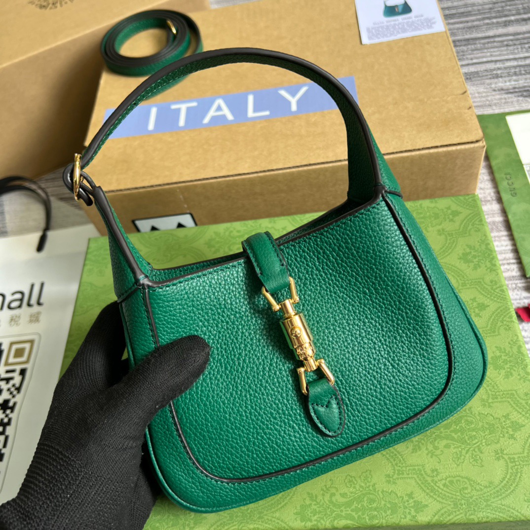 Gucci Jackie 1961 Mini Shoulder Bag Green For Women, Women’s Bags 7.5in/19cm GG