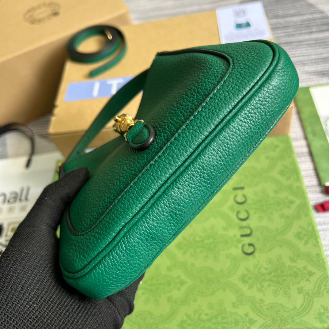 Gucci Jackie 1961 Mini Shoulder Bag Green For Women, Women’s Bags 7.5in/19cm GG