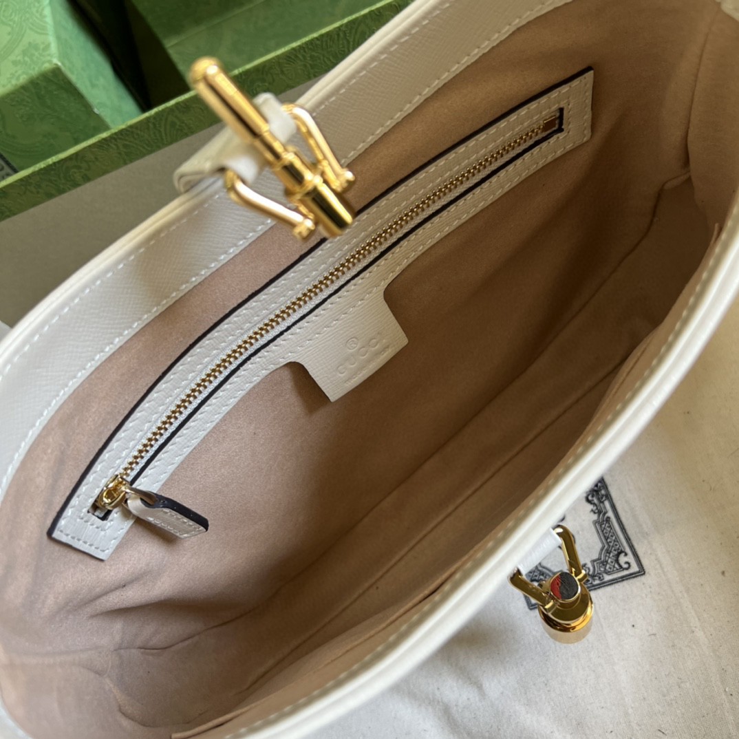 Gucci Jackie 1961 Small Shoulder Bag Beige And Ebony GG Supreme Canvas For Women 11in/28cm 636706 HUHHG 9794