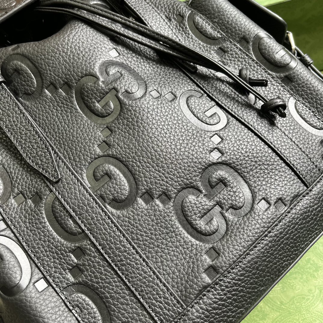 Gucci Jumbo Gg Backpack Green Khaki/Black For Women 38.5cm / 15.1in 625770 AABZF 3341