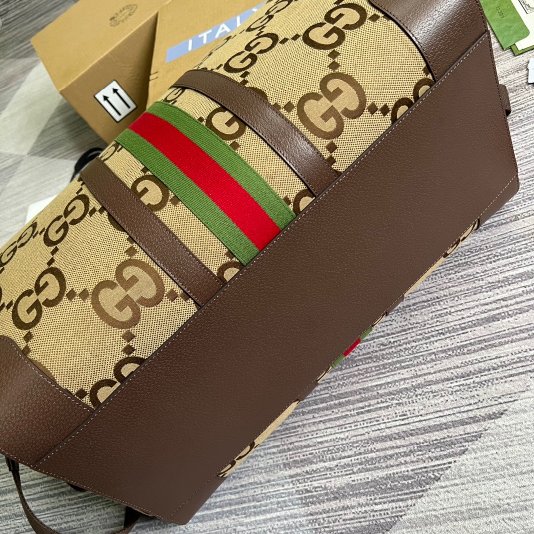 Gucci Jumbo GG Large Duffle Bag Brown For Men 20.5in/52cm 696039 UKMKG 8396