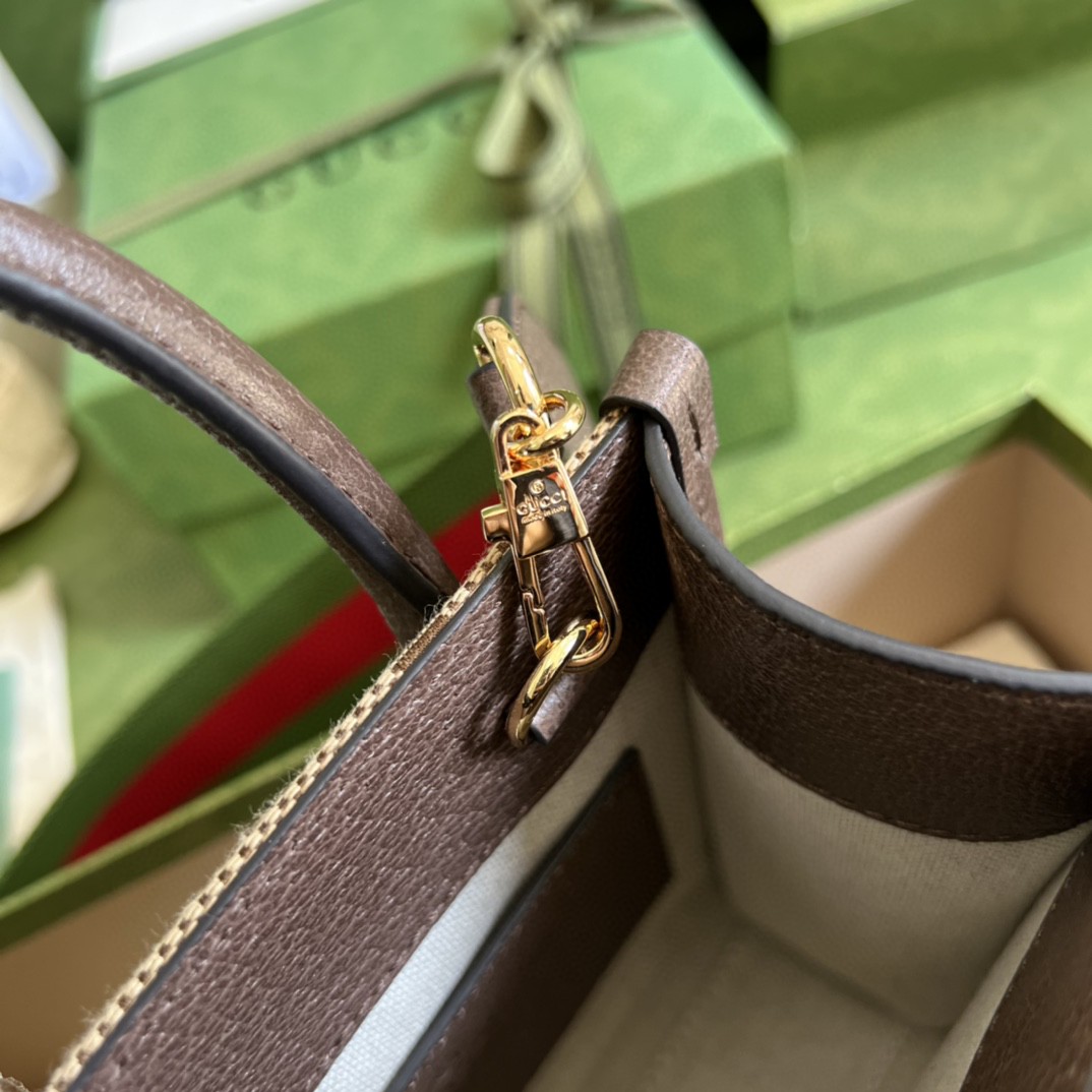 Gucci Jumbo GG Mini Tote Bag Camel And Ebony Jumbo Canvas For Women  8in/20cm 699406 UKMDG 2570