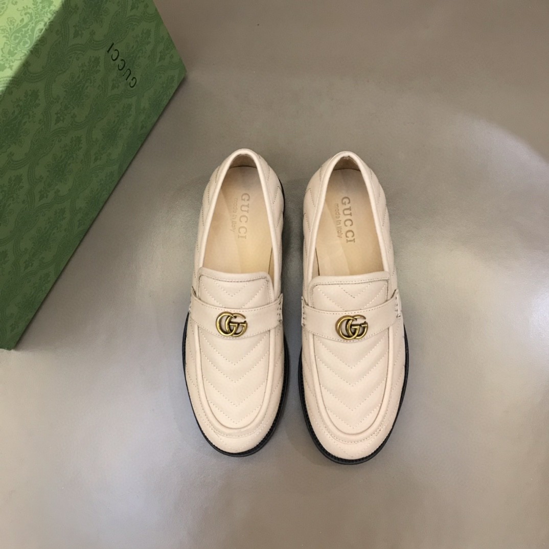 Gucci Loafer With Interlocking G Beige For Men