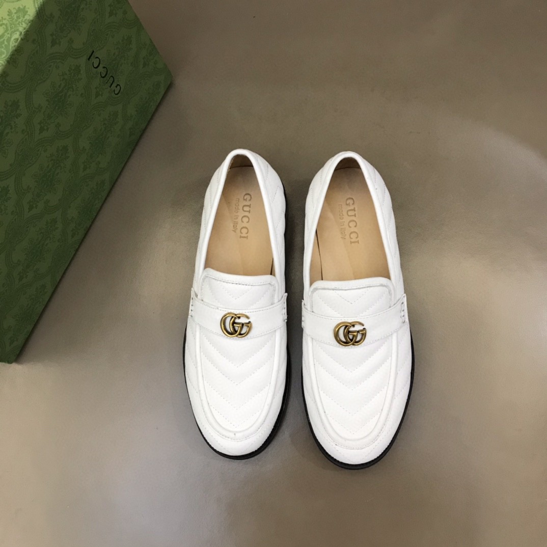 Gucci Loafer With Interlocking G White For Men
