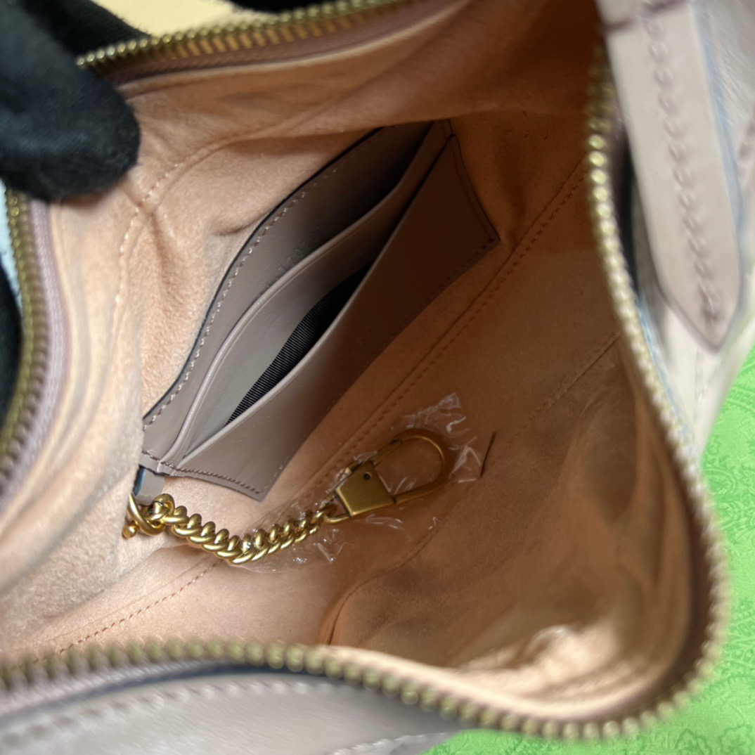 Gucci Marmont Half Moon Shaped Mini Bag Beige For Women, Women’s Bags 8.5in/22cm GG