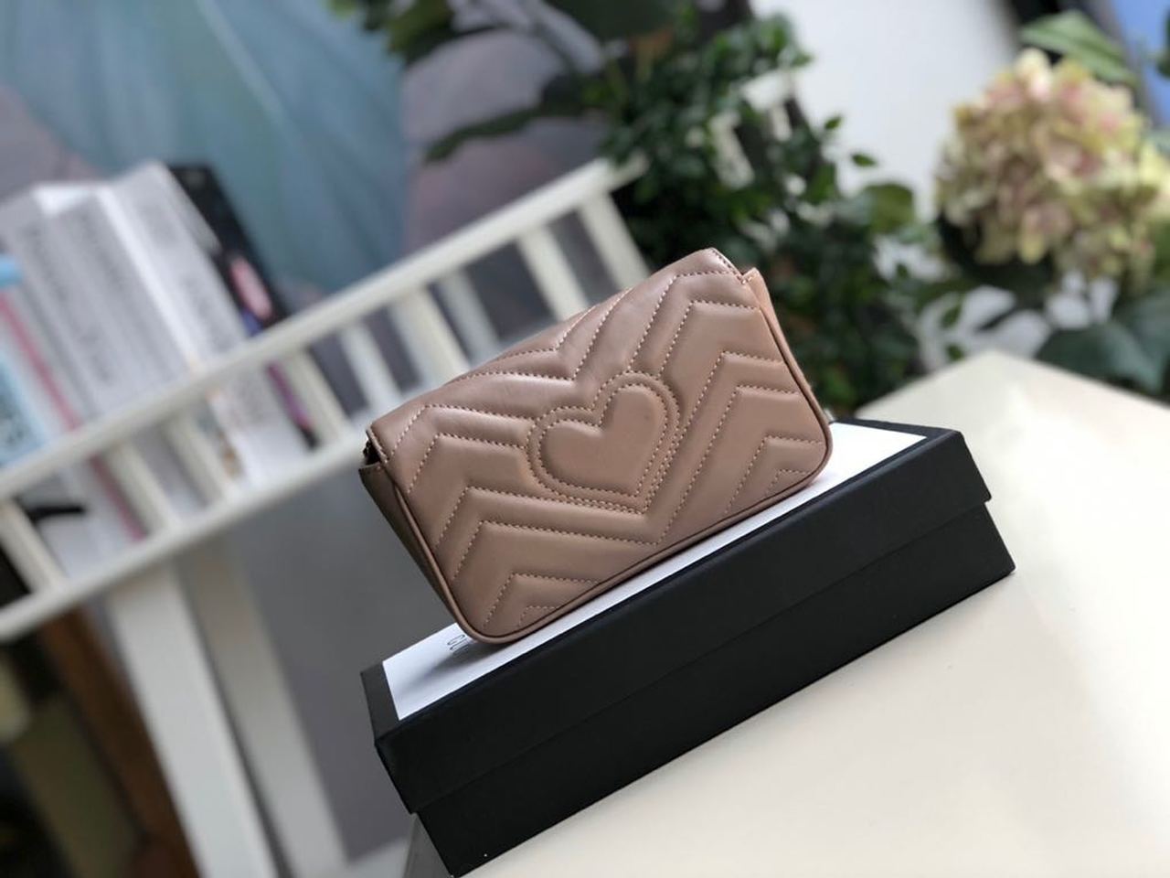 Gucci Marmont Matelassé Super Mini Bag Beige Matelassé Chevron For Women 6.2in/16.5cm GG