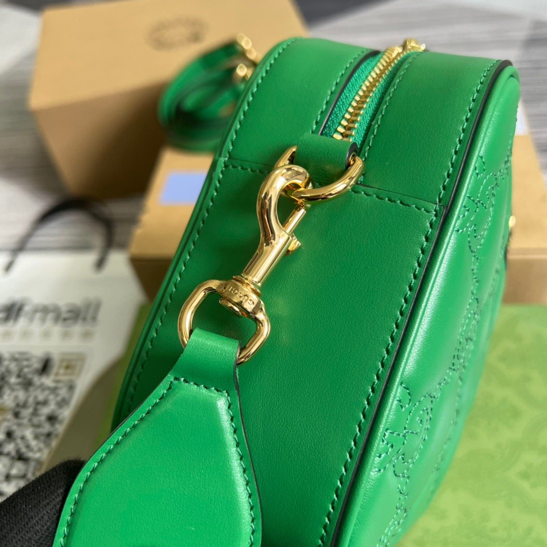 Gucci Matelasse Shoulder Bag Green For Women, Women’s Bags 8.5in/22cm GG 702234 UM8HG 3389