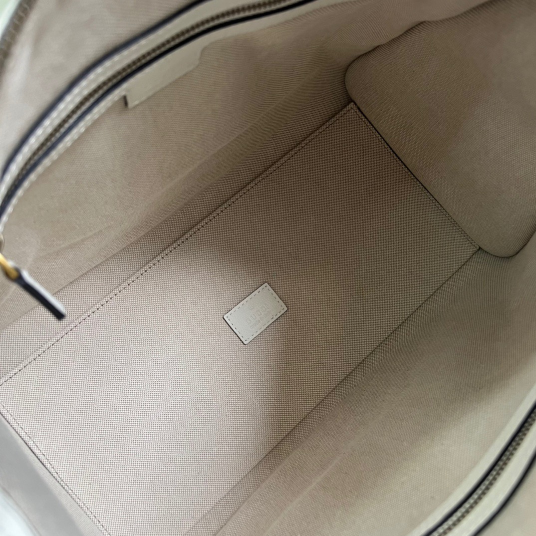 Gucci Medium Bauletto Top Handle Bag With Double G White/Grey For Men 13.4in/34cm