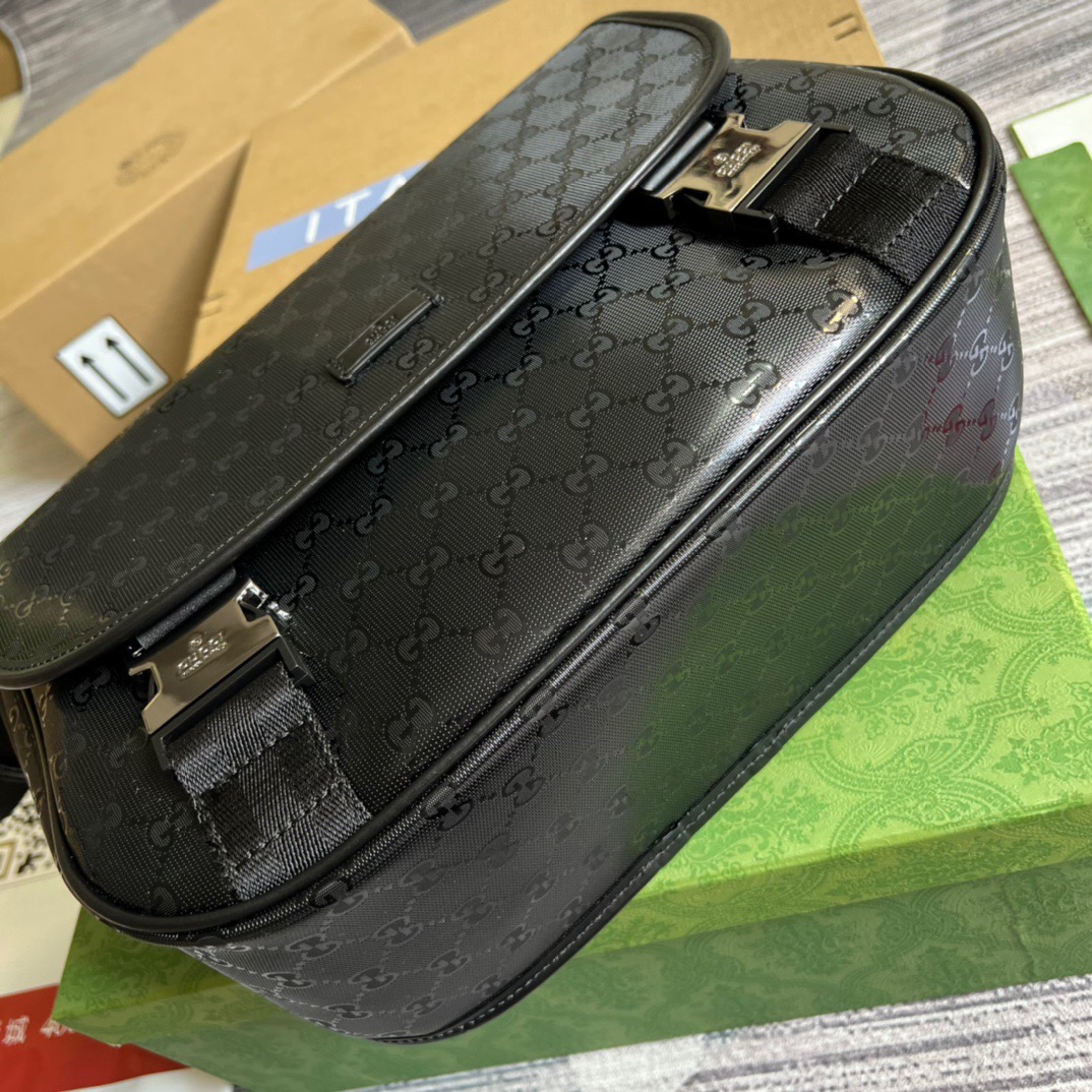 Gucci Messenger Bag Shoulder Bag Black GG Supreme Canvas For Women,Men 12.9in/33cm GG 2101214059377