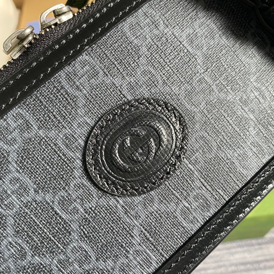 Gucci Mini Bag With Interlocking G Black GG Supreme Canvas For Women 9in/23cm GG