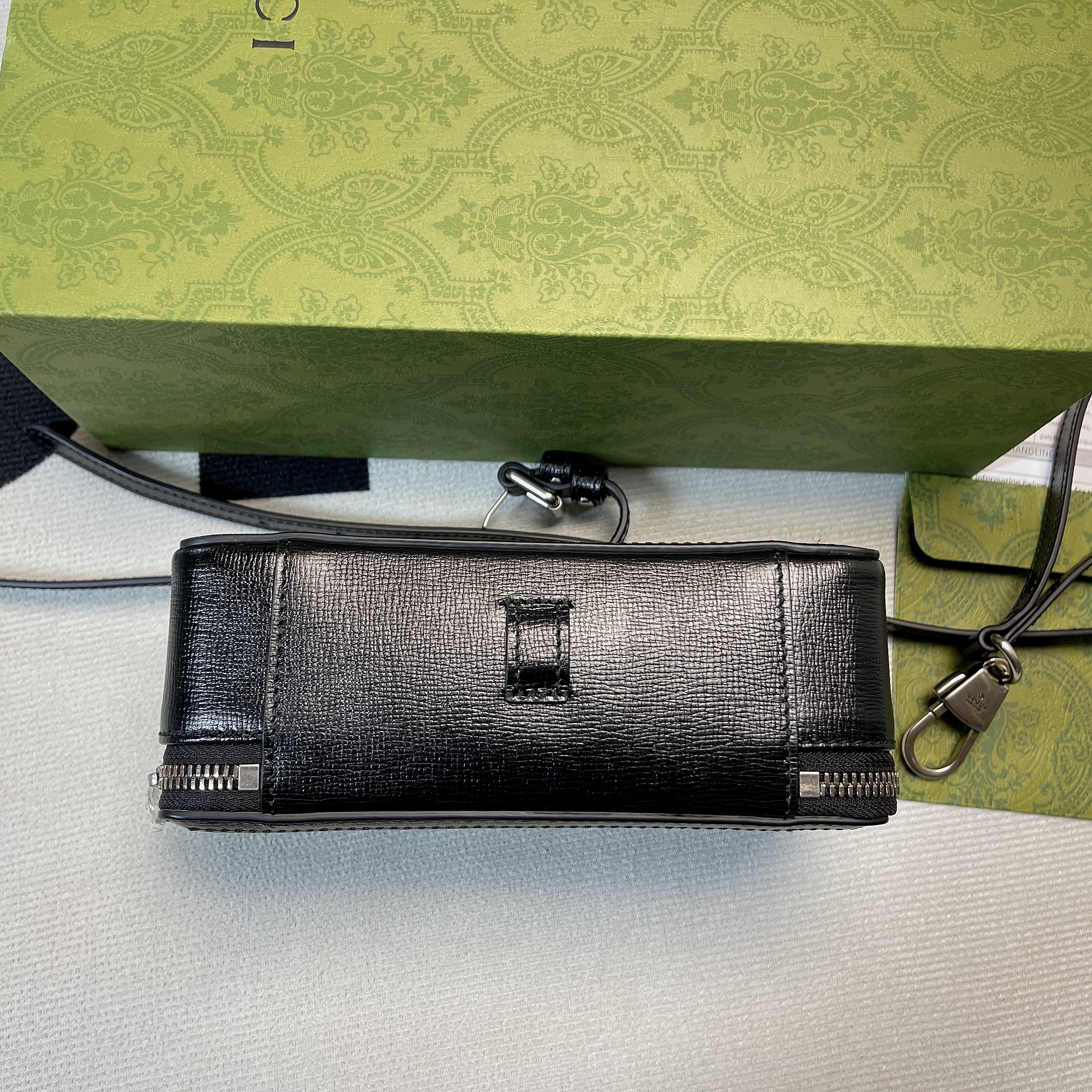 Gucci Mini Bag With Interlocking G Black GG Supreme Canvas For Women 9in/23cm GG