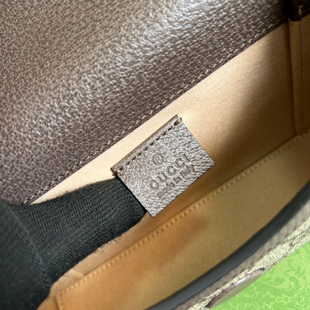 Gucci Mini Kitten Printed Monogrammed Coated-Canvas Messenger Bag Beige And Ebony GG Supreme Canvas, An Eco-Friendly Material For Women  7.1in/18cm GG