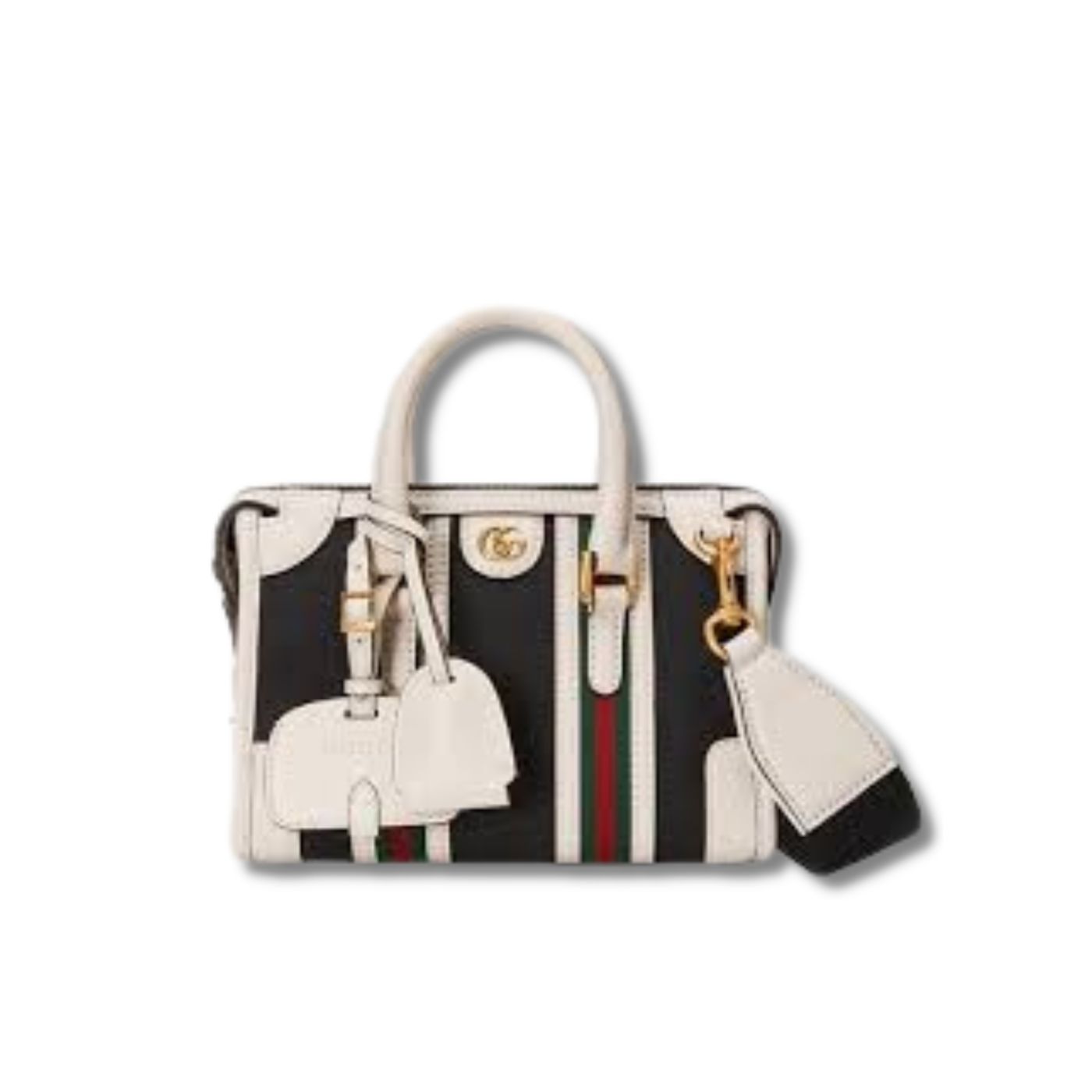 Gucci Mini Top Handle Bag With Double G White/Brown For Men 8.7in/22cm
