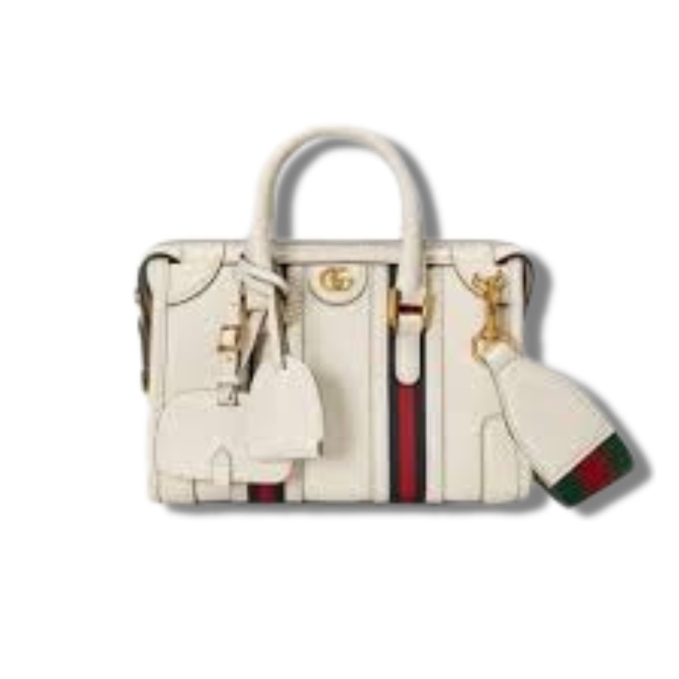 Gucci Mini Top Handle Bag With Double G White/Grey For Men 8.7in/22cm