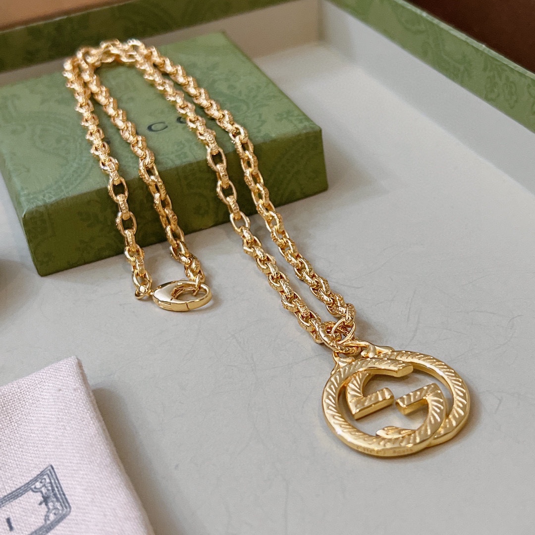 Gucci Necklace With Double G Gold For Women