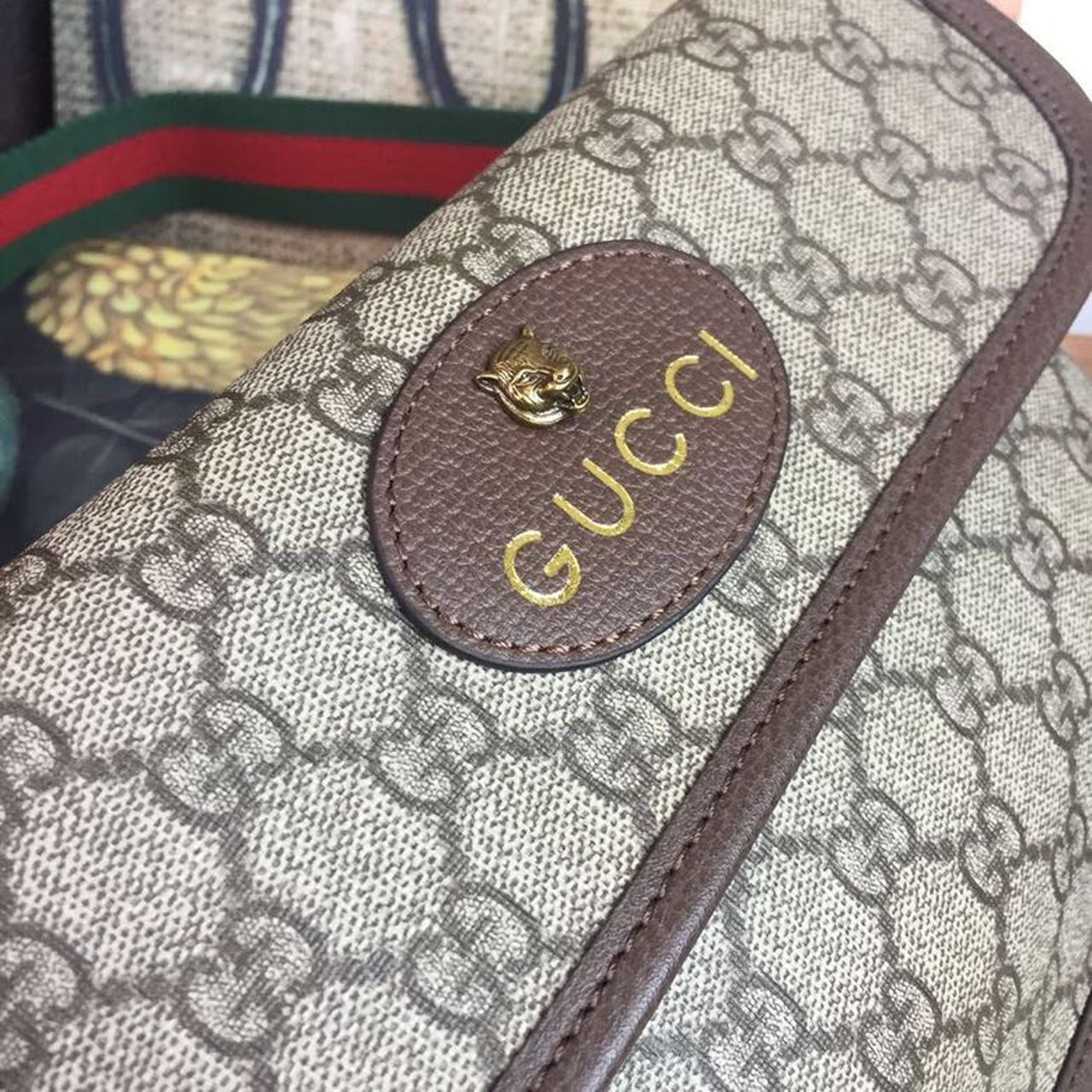 Gucci Neo Vintage GG Supreme Belt Bag Beige/ebony GG Supreme Canvas With Brown For Women 9.4in/24cm