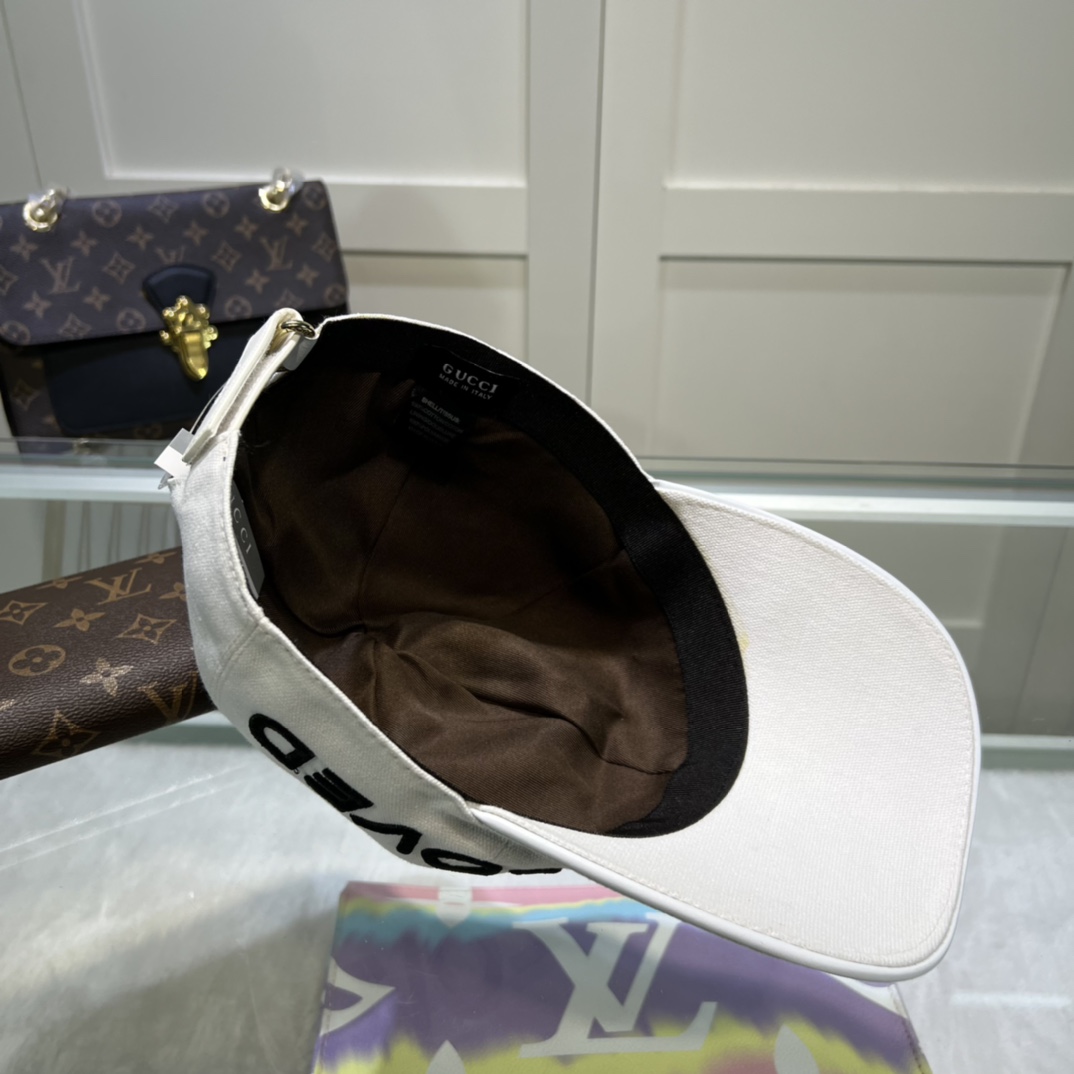 Gucci Off The Grid Baseball Hat White GG Hat