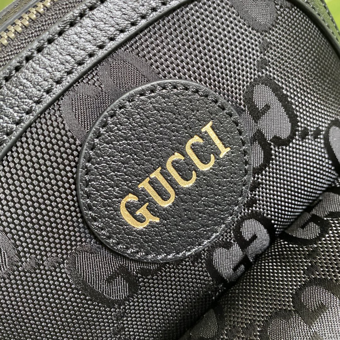 Gucci Off The Grid Sling Backpack Black GG Nylon For Men 11in/27cm 658631HUN 1000