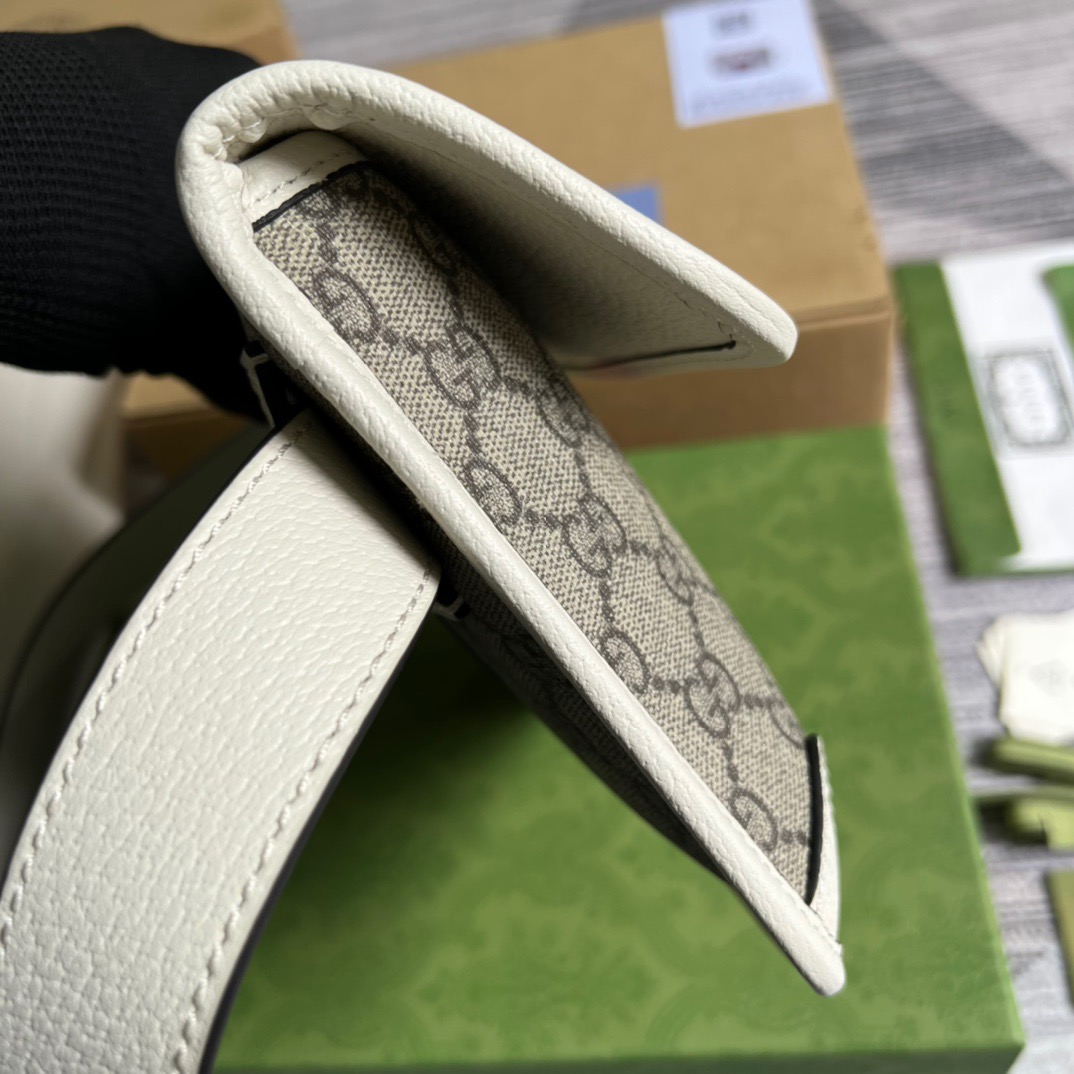 Gucci Ophidia Belt Bag Beige And Ebony GG Supreme Canvas, A Material With Low Environmental Impact For Men  8.7in/22cm GG 674081 96IWT 9794