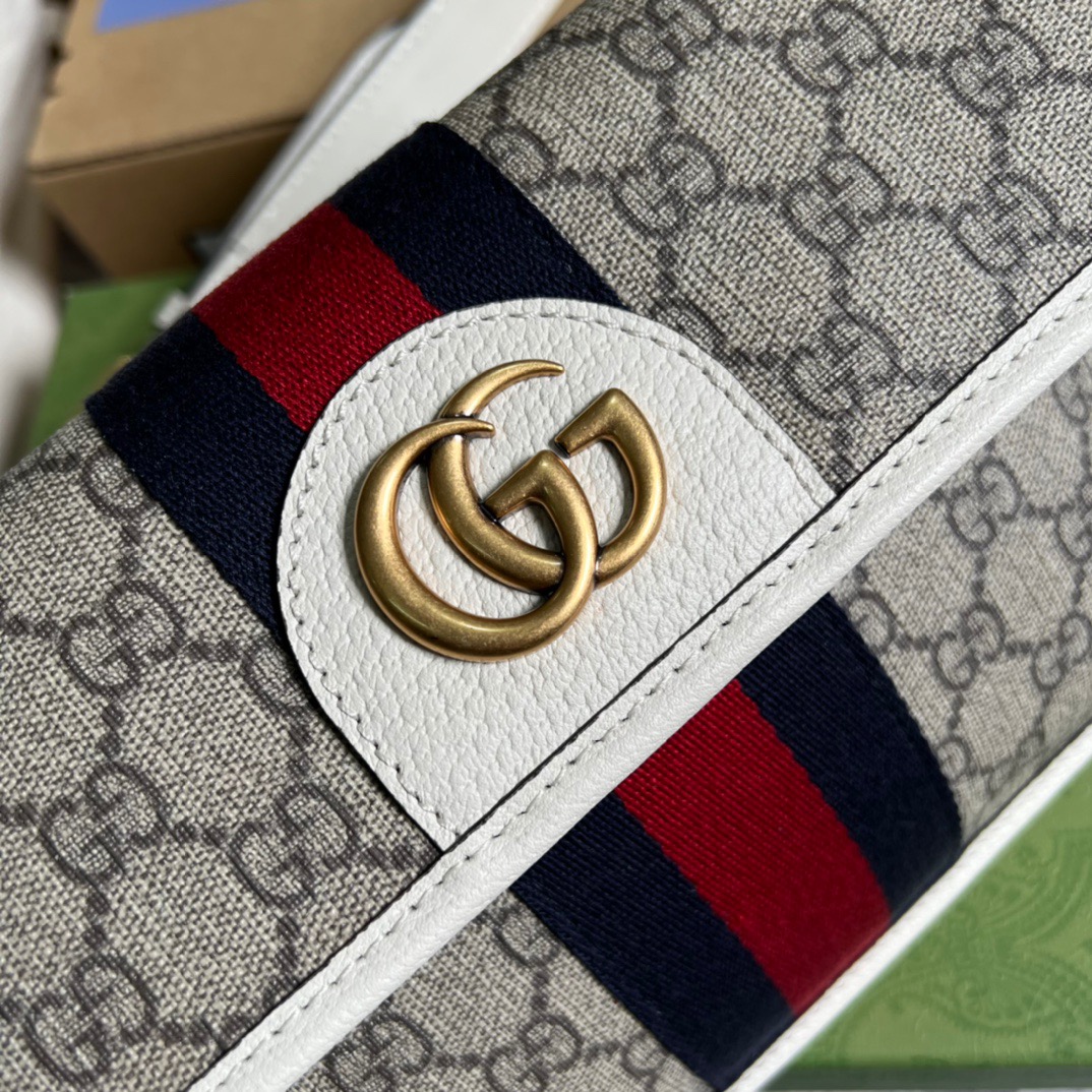 Gucci Ophidia Belt Bag Beige And Ebony GG Supreme Canvas, A Material With Low Environmental Impact For Men  8.7in/22cm GG 674081 96IWT 9794