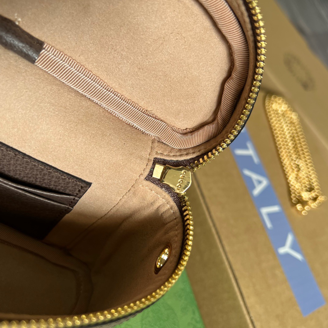 Gucci Ophidia Belt Bag With Web Beige/Ebony Soft GG Supreme Canvas  For Men 7.1in/18cm GG 699765 96IWG 8745